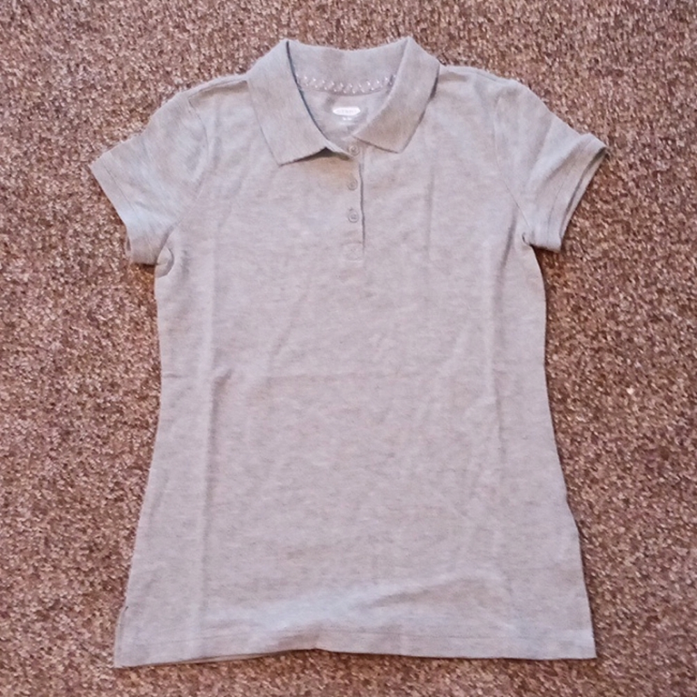 Girl gray polo shirt